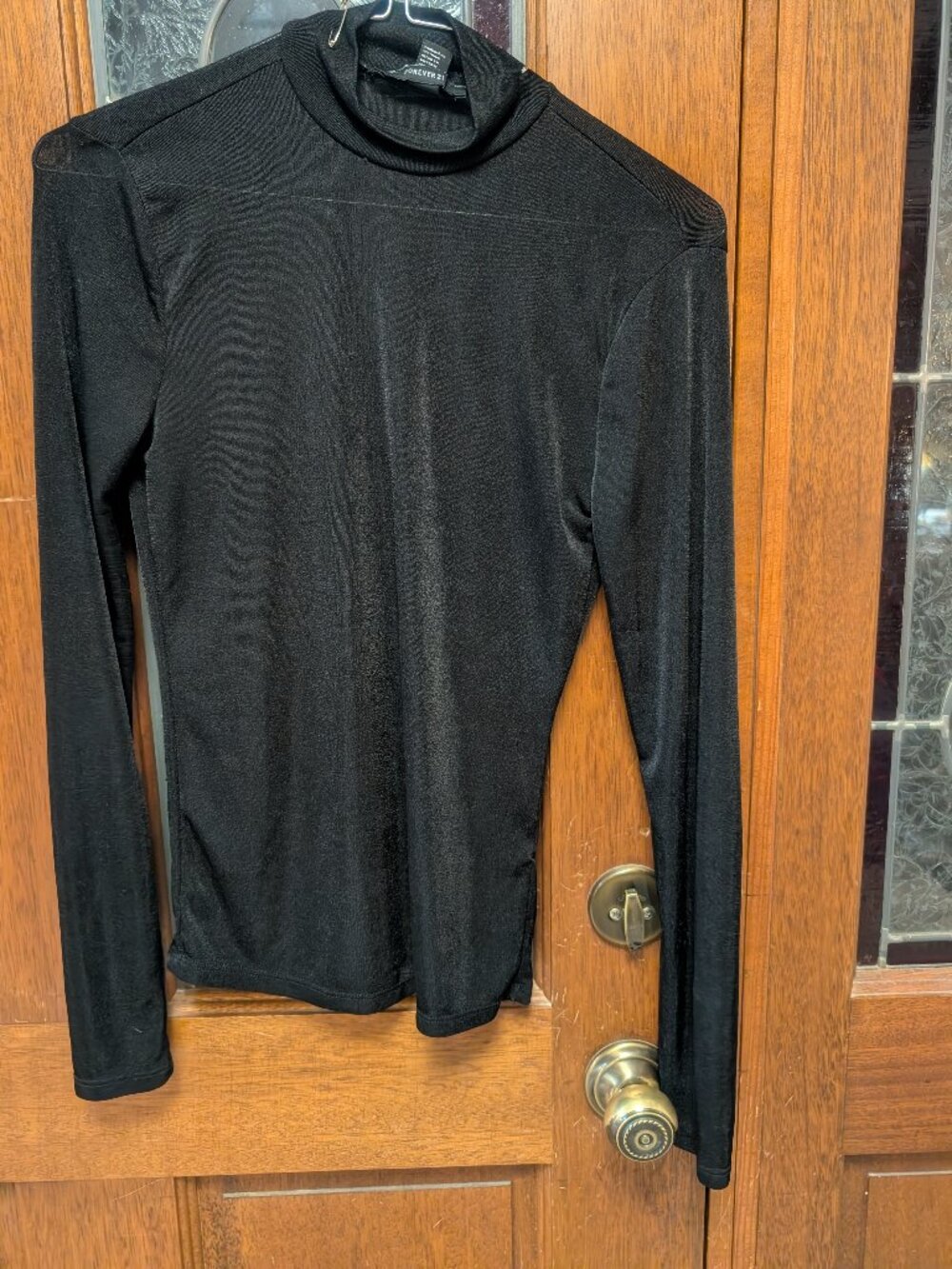 Womens black turtleneck, size Small
